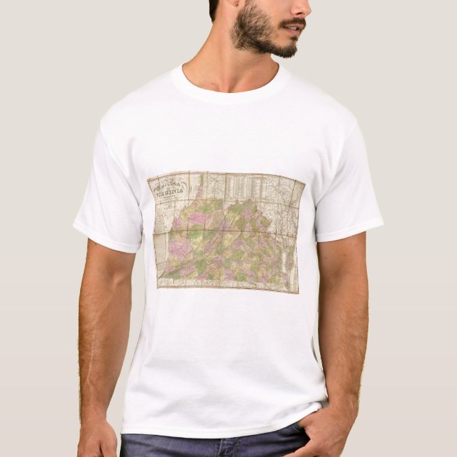 Camiseta Um mapa de Virgínia (Frente)