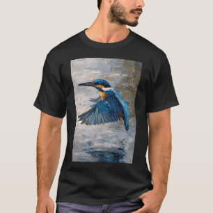Camiseta Um martim-pescador voando sobre a água, Aves em Mo