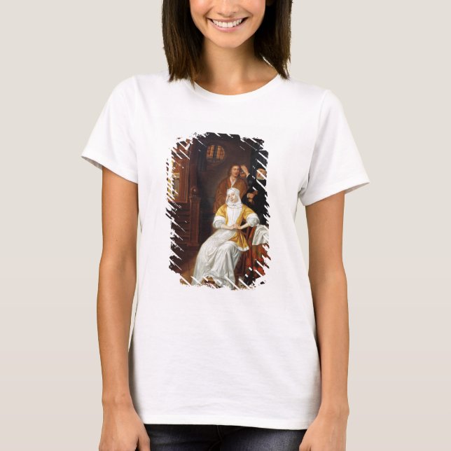Camiseta Um médico visitando uma moça jovem em um quarto (ó (Frente)