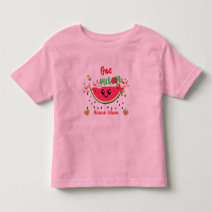 Camiseta Um Melão de Melancia Aniversário de 1 Ano Menina