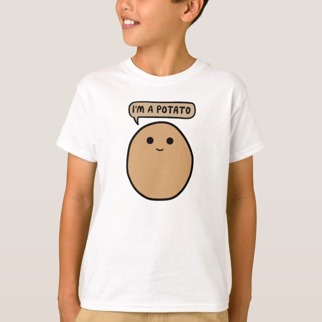 Camiseta Um meme de batata giro, sou uma batata (Frente)