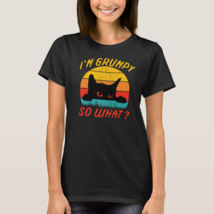 Camiseta Um meme de gato zangado que estou rabugento, então