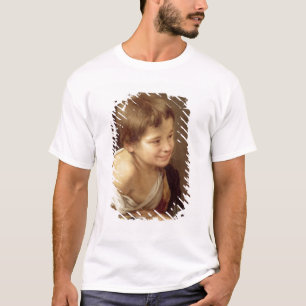 Camiseta Um menino do camponês que inclina-se em um