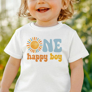 Camiseta Um Menino Feliz Sol 1º Aniversário 
