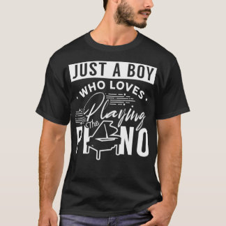 Camiseta Um Menino Que Adora Tocar O Piano (2)