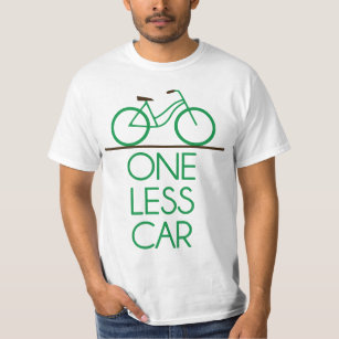 Camiseta Um menos bicicleta amigável da terra do carro