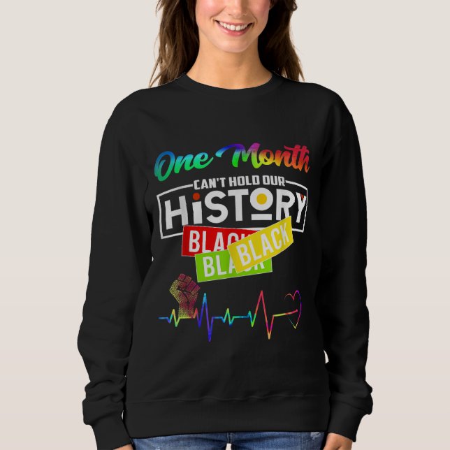 Camiseta Um mês não pode manter nossa história como um negr (Frente)
