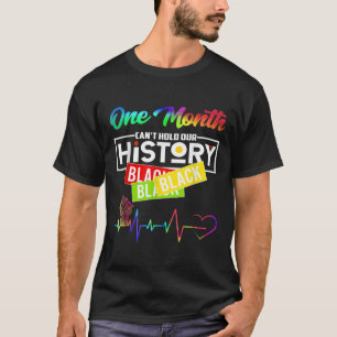 Camiseta Um mês não pode manter nossa história como um negr