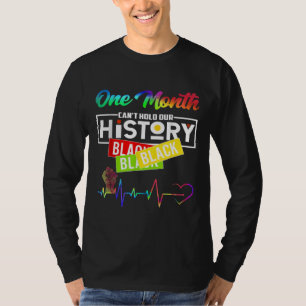 Camiseta Um mês não pode manter nossa história como um negr