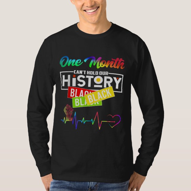 Camiseta Um mês não pode manter nossa história como um negr (Frente)