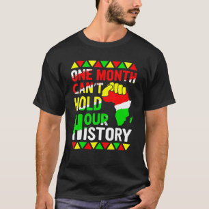 Camiseta Um mês não pode manter nossa história como um negr