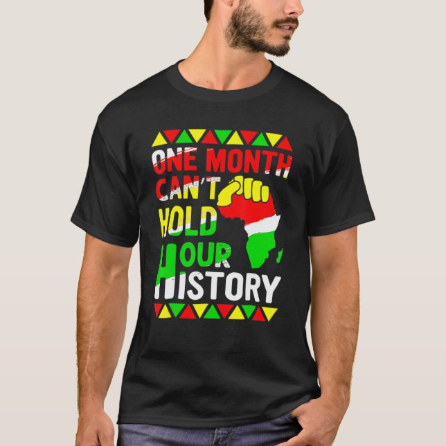 Camiseta Um mês não pode manter nossa história como um negr (Frente)