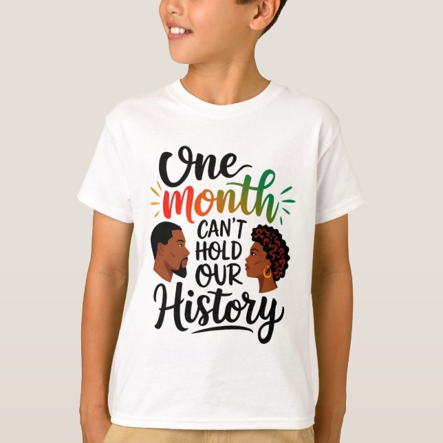 Camiseta Um Mês não pode manter nossa história de 2025 (Frente)