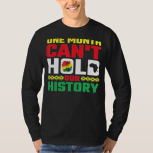 Camiseta Um mês não pode manter nossa história Roupa africa