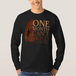 Camiseta Um mês não pode manter nossa história Roupa africa