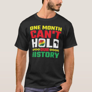 Camiseta Um mês não pode manter nossa história Roupa africa