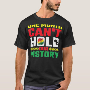 Camiseta Um mês não pode manter nossa história Roupa africa