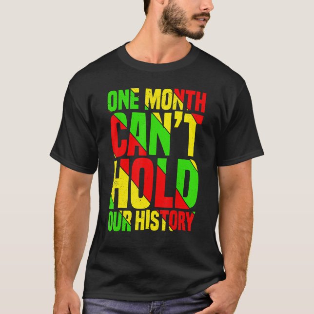 Camiseta Um mês não pode segurar o professor africano B (Frente)