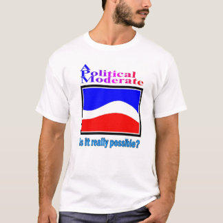 Camiseta Um Moderate político