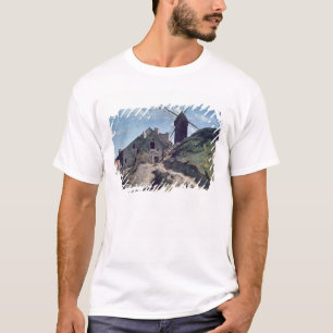 Camiseta Um moinho de vento em Montmartre, 1840-45