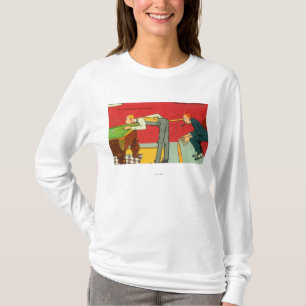 Camiseta Um momento ansioso, sugestão de piscina que bate
