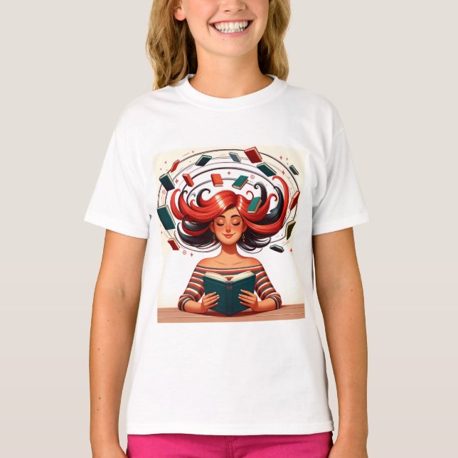 Camiseta Um momento de felicidade literária (Frente)