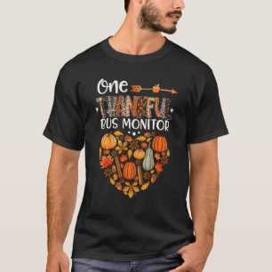 Camiseta Um monitor de barramento agradecido caiu no outono