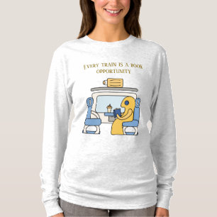 Camiseta Um monstro fofo leitor de trem