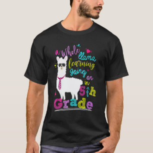 Camiseta Um monte de aprendizado com lhama acontecendo na v