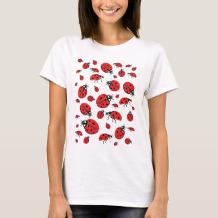 Camiseta Um monte de Ladybugs - Padrão Sortudo