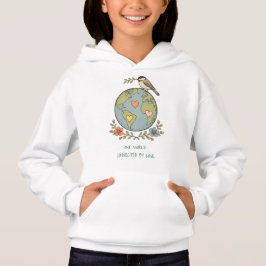 Camiseta Um Mundo Conectado pelo Amor Lindo Globo Kids Hood