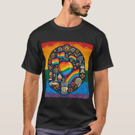 Camiseta Um mundo de Impressão do Orgulho