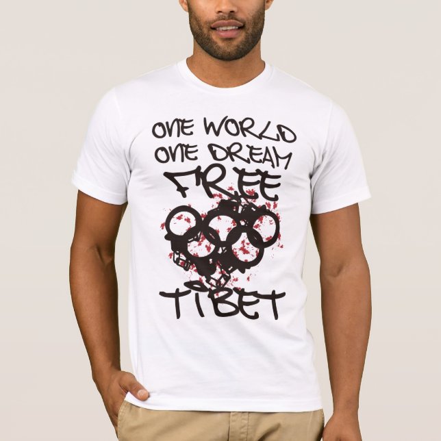 CAMISETA UM MUNDO UM TIBET LIVRE IDEAL (Frente)