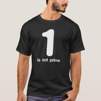 Camiseta um não é principal - branco no T preto