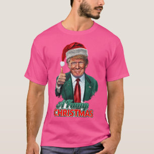 Camiseta Um Natal Trump - Humor Festivo Com Papais noeis Do