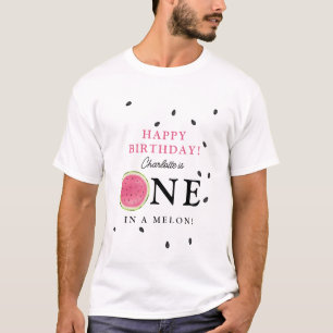 Camiseta Um no Pai de aniversário de Melon Watermelon