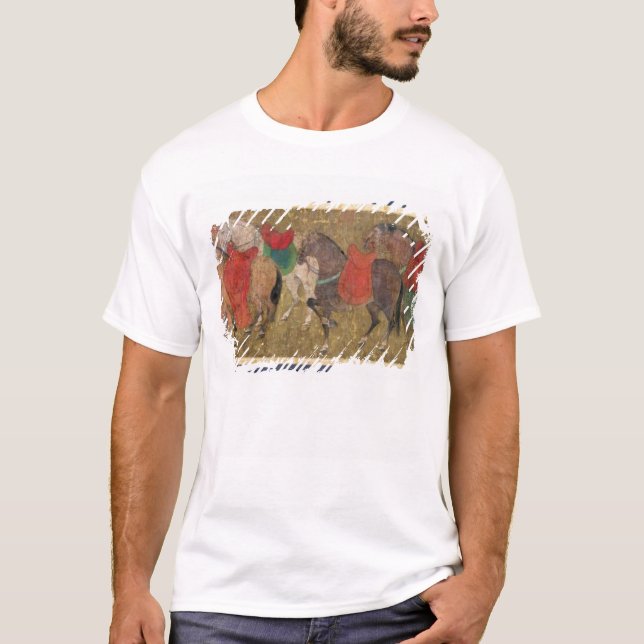 Camiseta Um noivo com cavalos (Frente)