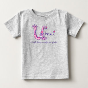 Camiseta Um nome inicial de arte de rabisco que significa r