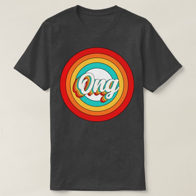 Camiseta Um Nome Shirt Vintage Em Círculo (Frente do Design)