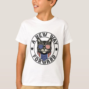 Camiseta Um novo caminho para Kamala Harris 2024 Gato sem f