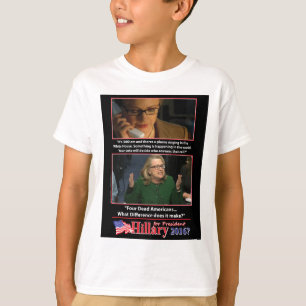 Camiseta Um olhar sarcástico sobre Hillary para o President