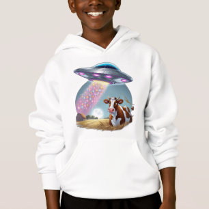 Camiseta Um OVNI raptando uma vaca