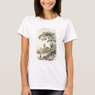 Camiseta Um pagode no canal do Macao-Cantão, chapeia 21 de