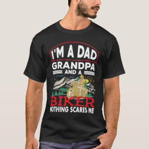 Camiseta Um Pai Avô E Um Motociclista Nada Me Assusta Moto