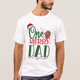 Camiseta Um Pai da família de Felizes coincidindo no Natal