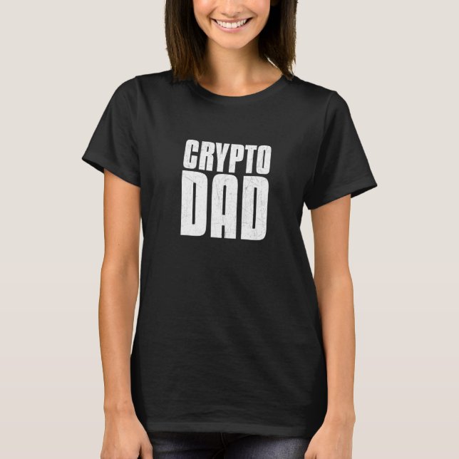Camiseta Um Pai de Criptomoedas É Um Pai Rico (Frente)