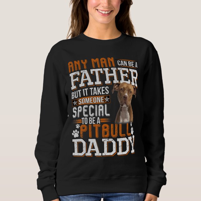 Camiseta Um Pai Pitbull Qualquer Homem Pode Ser Um Pai Engr (Frente)