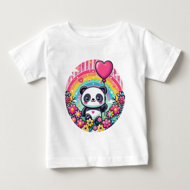 Camiseta Um panda com coração (Frente)