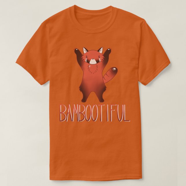 Camiseta Um panda vermelho giro (Frente do Design)