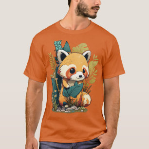 Camiseta Um panda vermelho na floresta